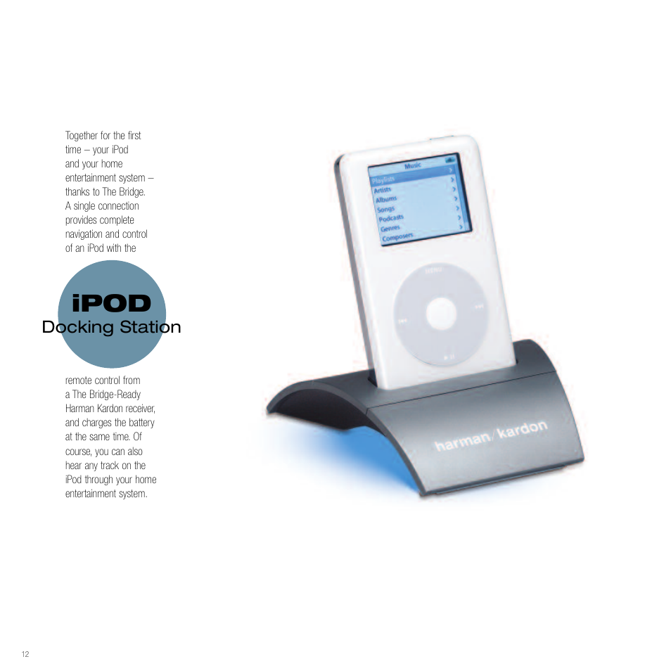 Ipod, Docking station | Harman-Kardon Home Theater System User Manual | Page 12 / 44