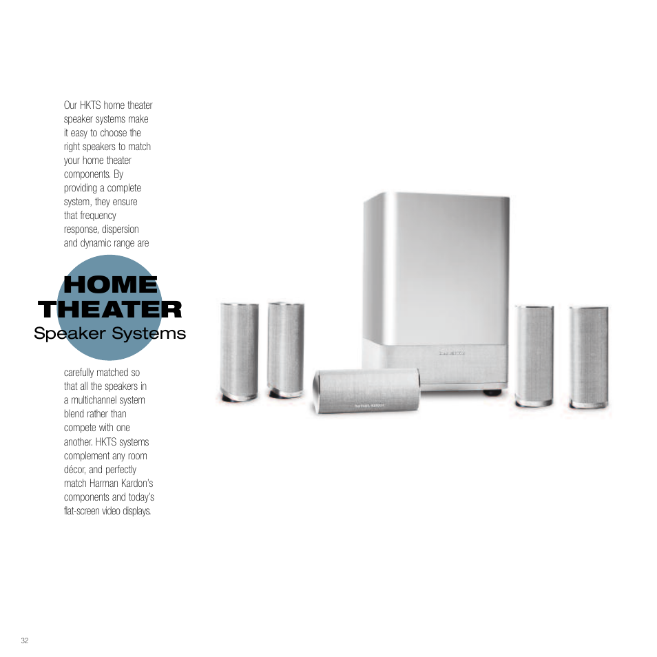 Home the ater | Harman-Kardon Home Theater System User Manual | Page 32 / 44