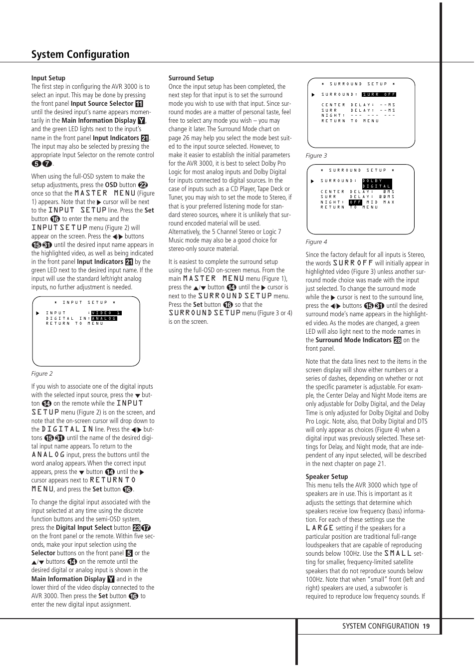 System configuration | Harman-Kardon AVR 3000 User Manual | Page 19 / 52