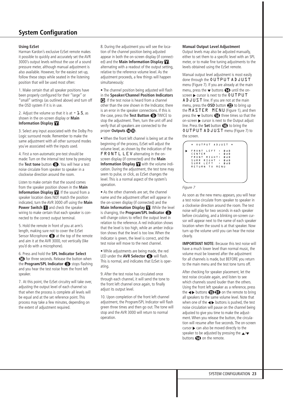 System configuration | Harman-Kardon AVR 3000 User Manual | Page 23 / 52