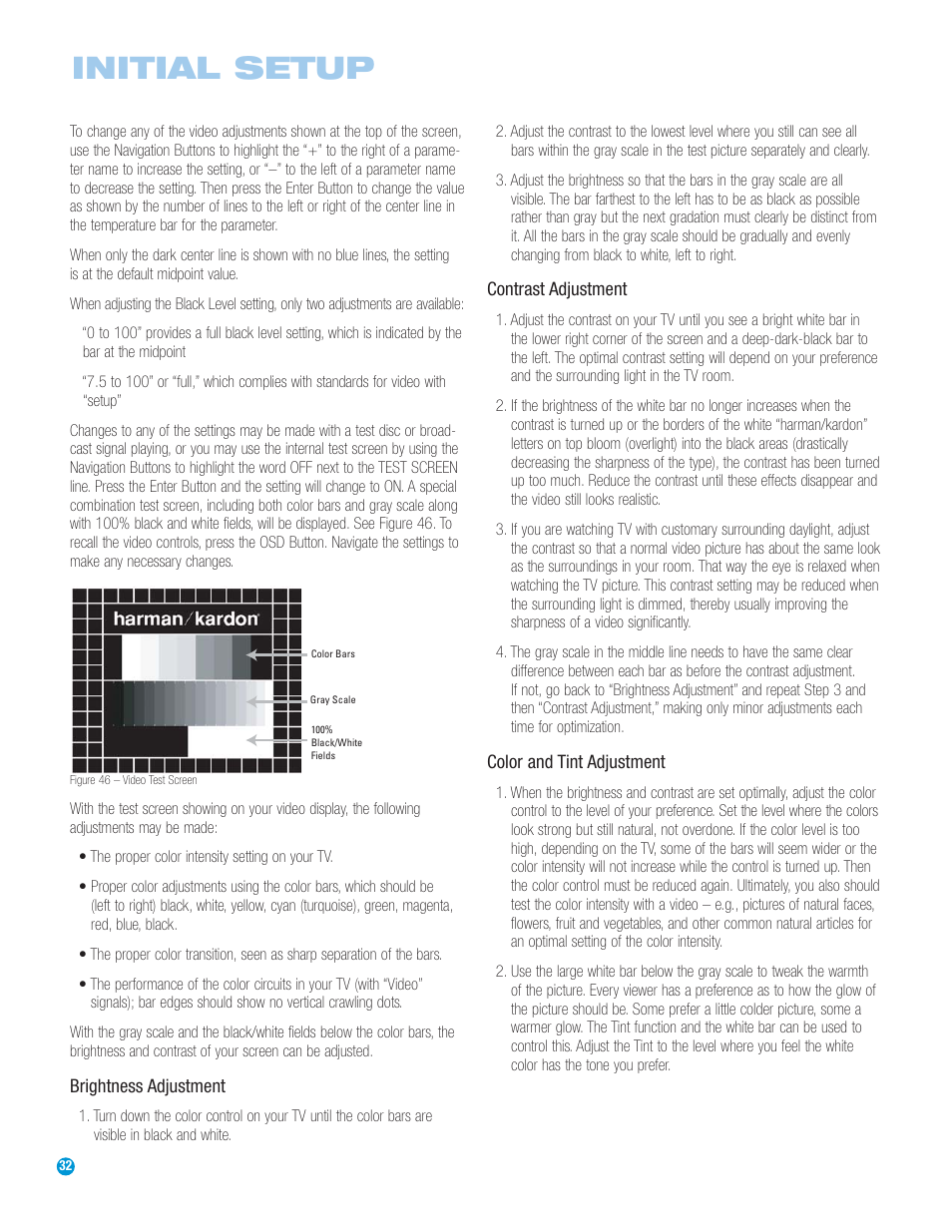 Initial setup | Harman-Kardon HS 500 User Manual | Page 32 / 72