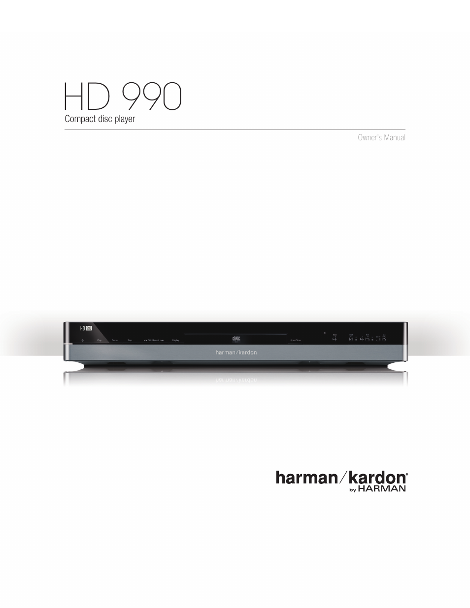 Harman-Kardon HD 990 User Manual | 16 pages