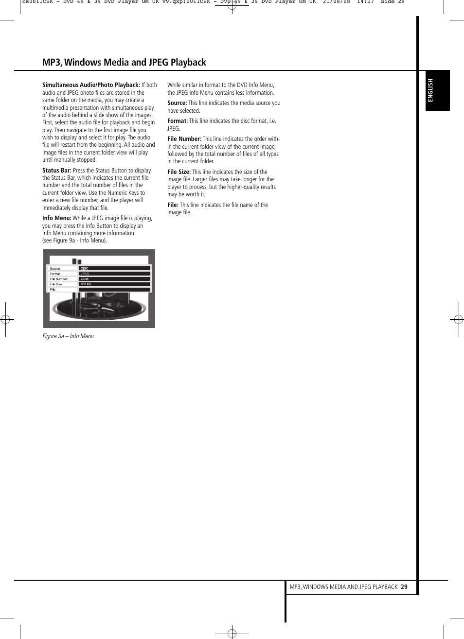 Mp3, windows media and jpeg playback | Harman-Kardon DVD 49 User Manual | Page 29 / 34
