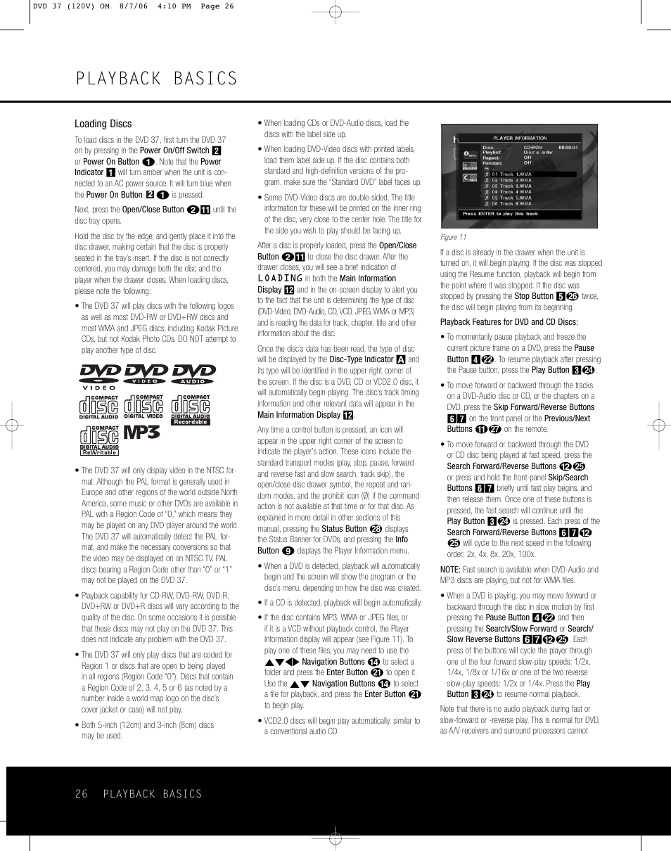 Playback basics | Harman-Kardon DVD 37 User Manual | Page 26 / 40