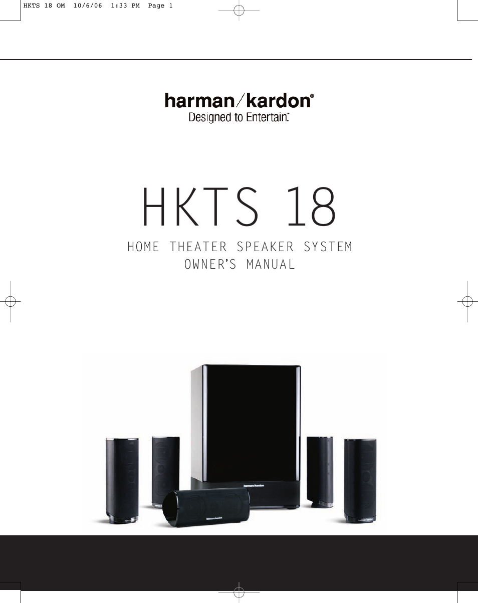 Harman-Kardon HKTS 18 User Manual | 16 pages