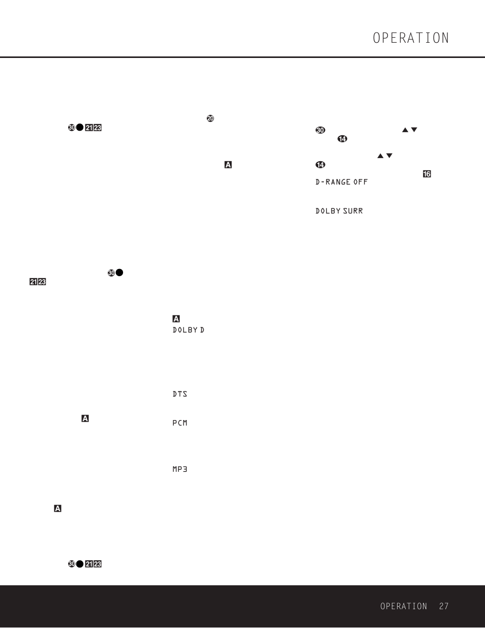 Operation | Harman-Kardon DPR 1001 User Manual | Page 27 / 44