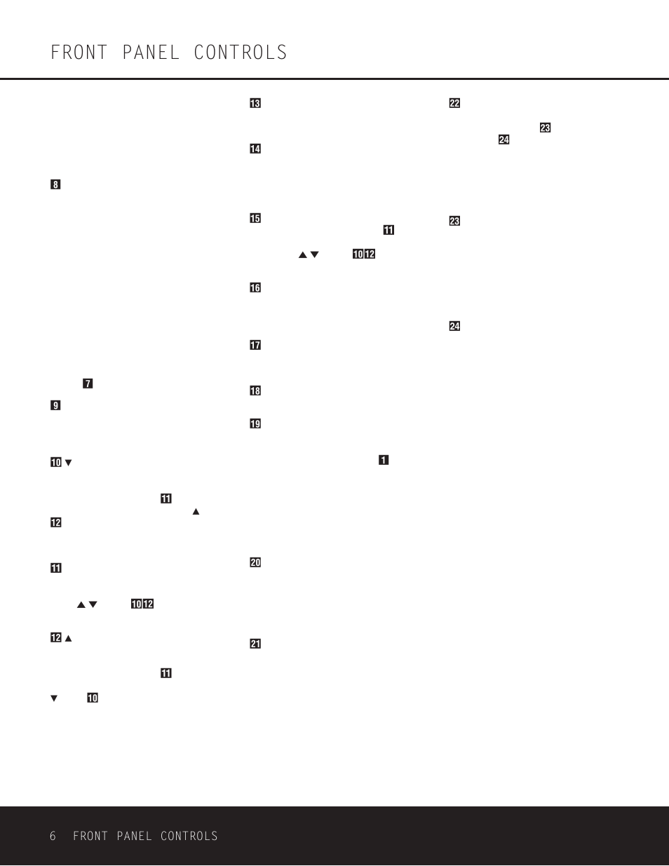 Front panel controls | Harman-Kardon DPR 1001 User Manual | Page 6 / 44