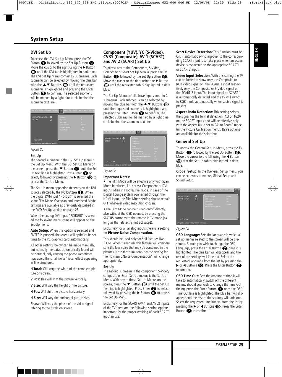 System setup | Harman-Kardon DIGITAL LOUNGE 640 User Manual | Page 29 / 54