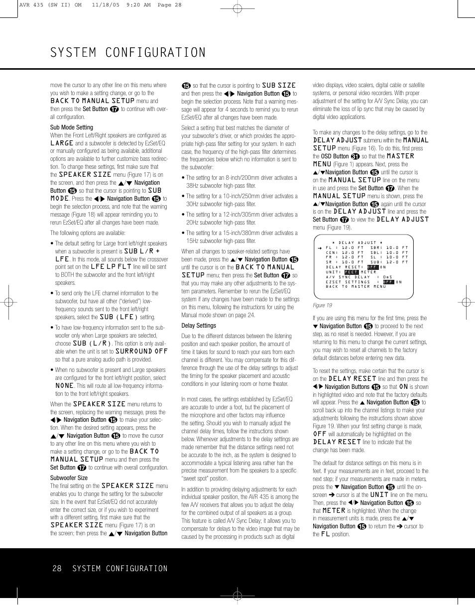 System configuration | Harman-Kardon AVR 435 User Manual | Page 28 / 60