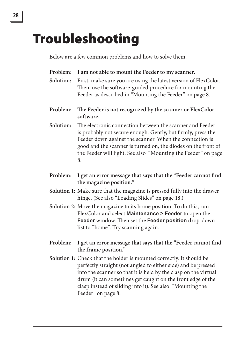 Troubleshooting | Hasselblad 949 User Manual | Page 28 / 36