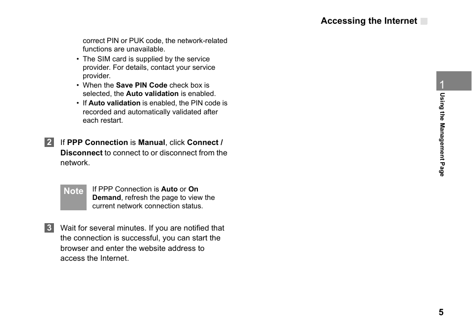 Accessing the internet 5 | Huawei Vodafone B970 User Manual | Page 9 / 29