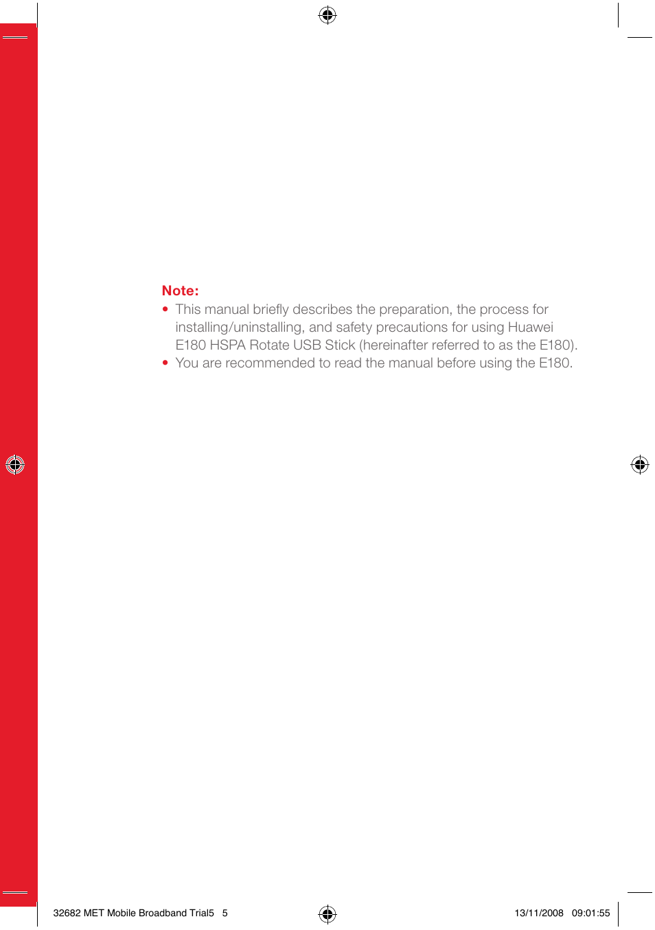 Huawei E180 User Manual | Page 5 / 20