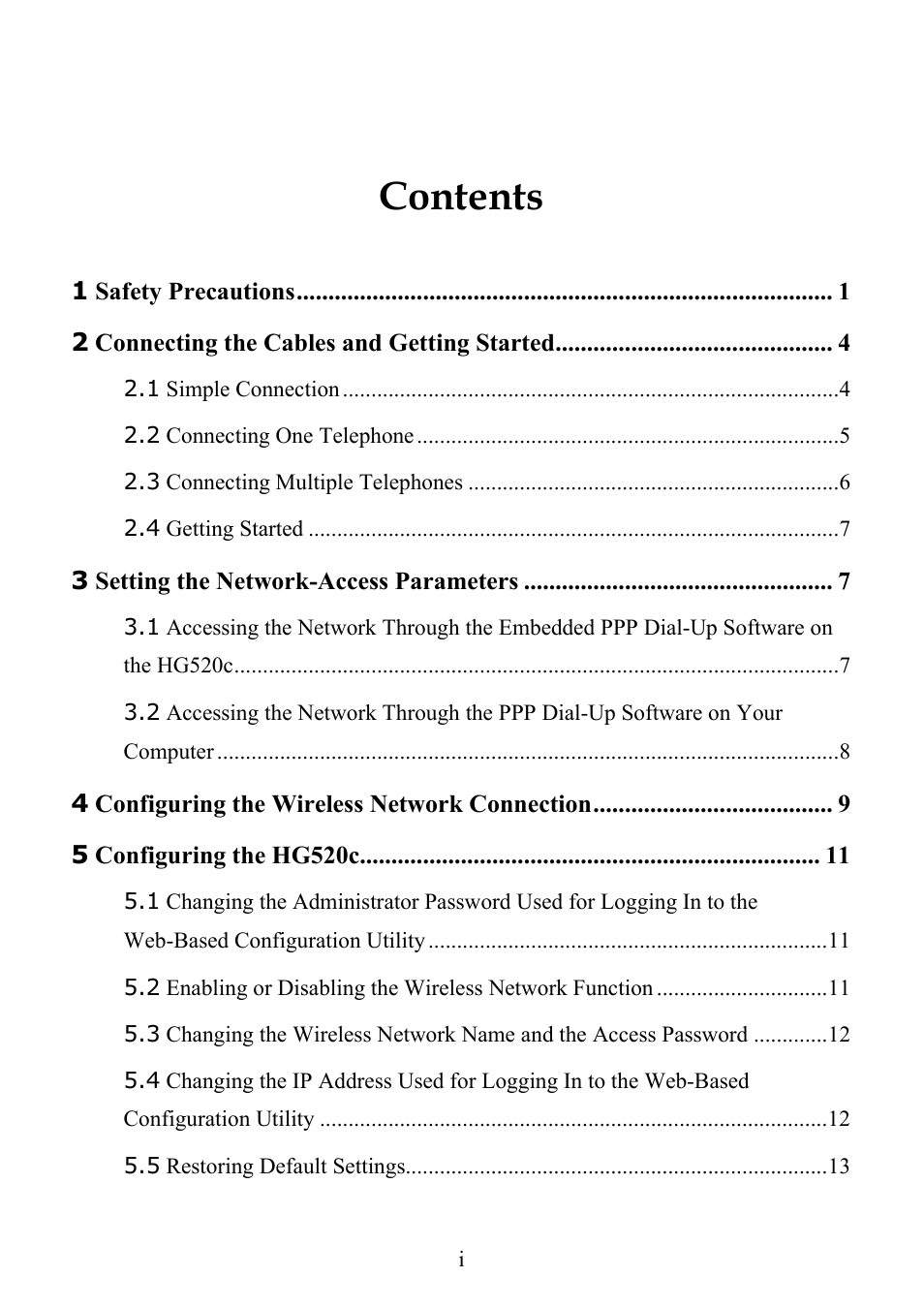 Huawei ECHOLIFE HG520C User Manual | Page 4 / 25