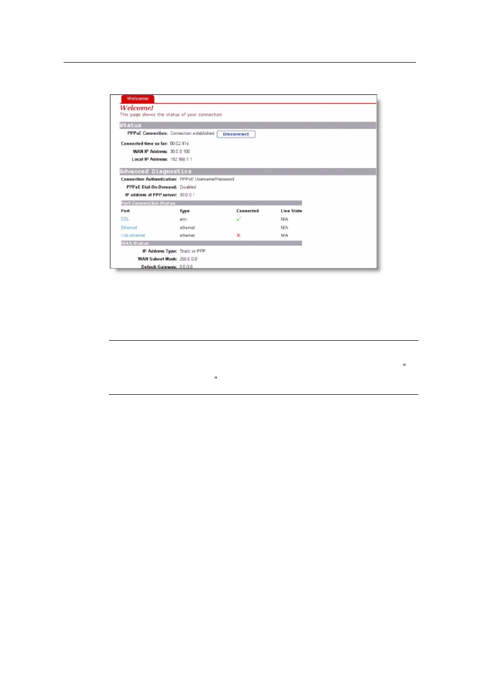 2 web page layout | Huawei ADSL2+Broadband Router Aolynk DR814 User Manual | Page 14 / 77