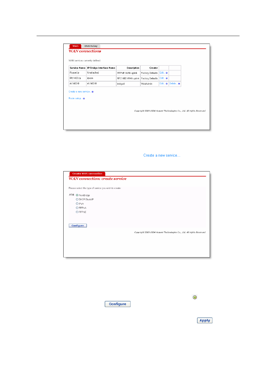 2 purebridge | Huawei ADSL2+Broadband Router Aolynk DR814 User Manual | Page 64 / 77