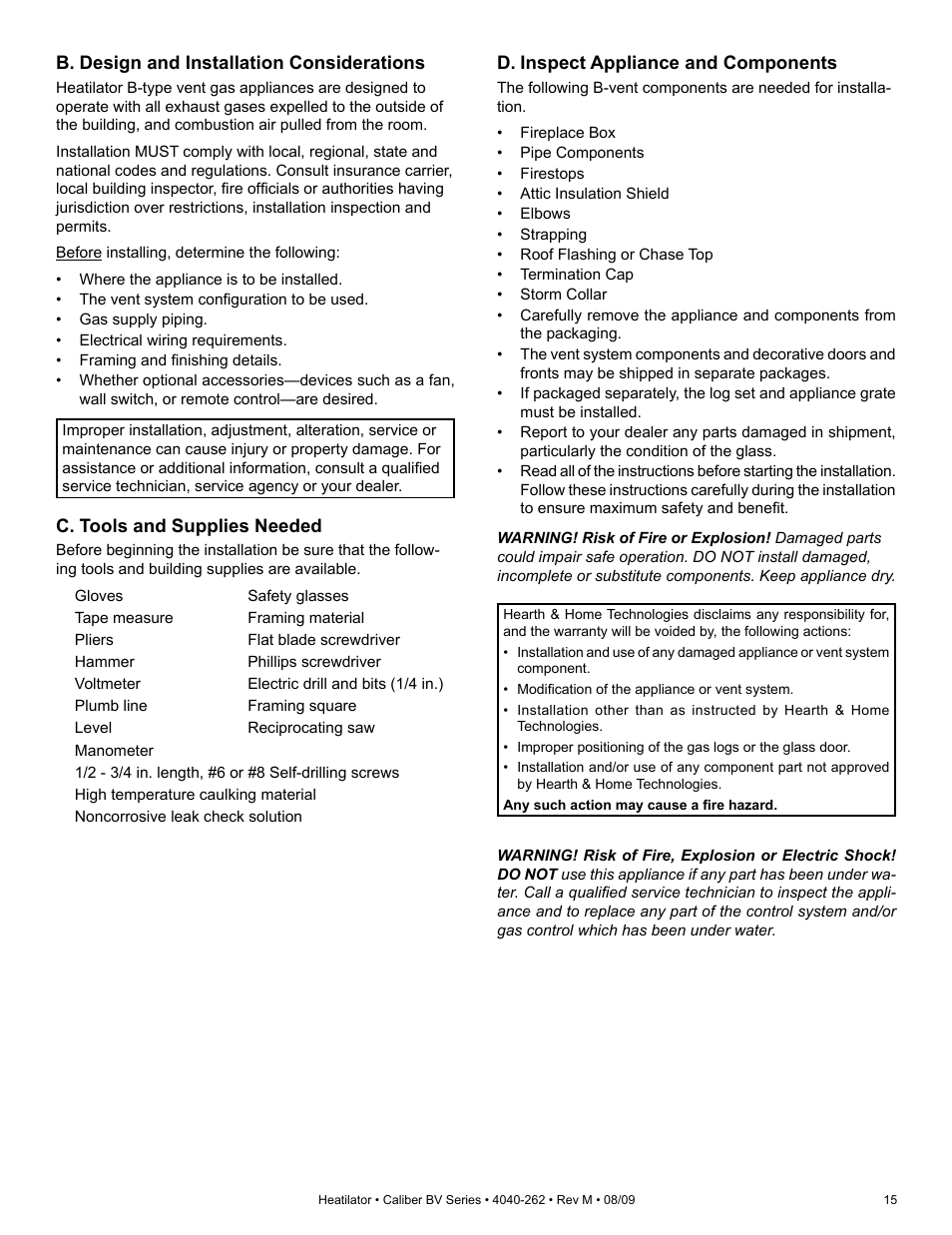 Heatiator CB4842IR User Manual | Page 15 / 40