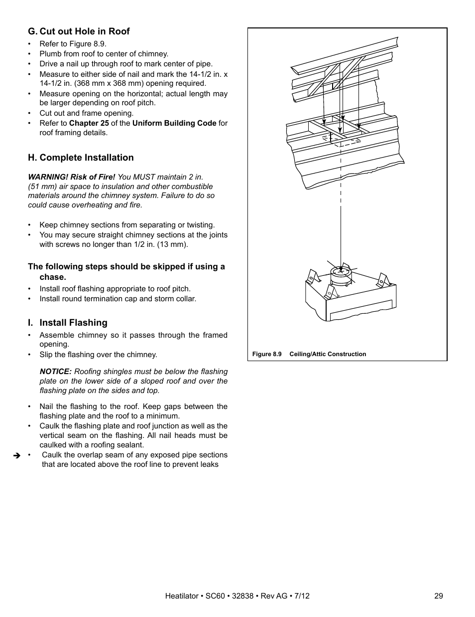 Heatiator Heatilator Wood Burning Fireplace SC60 User Manual | Page 29 / 48