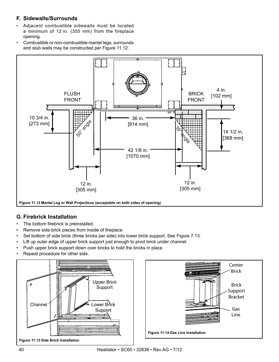 Heatiator Heatilator Wood Burning Fireplace SC60 User Manual | Page 40 / 48