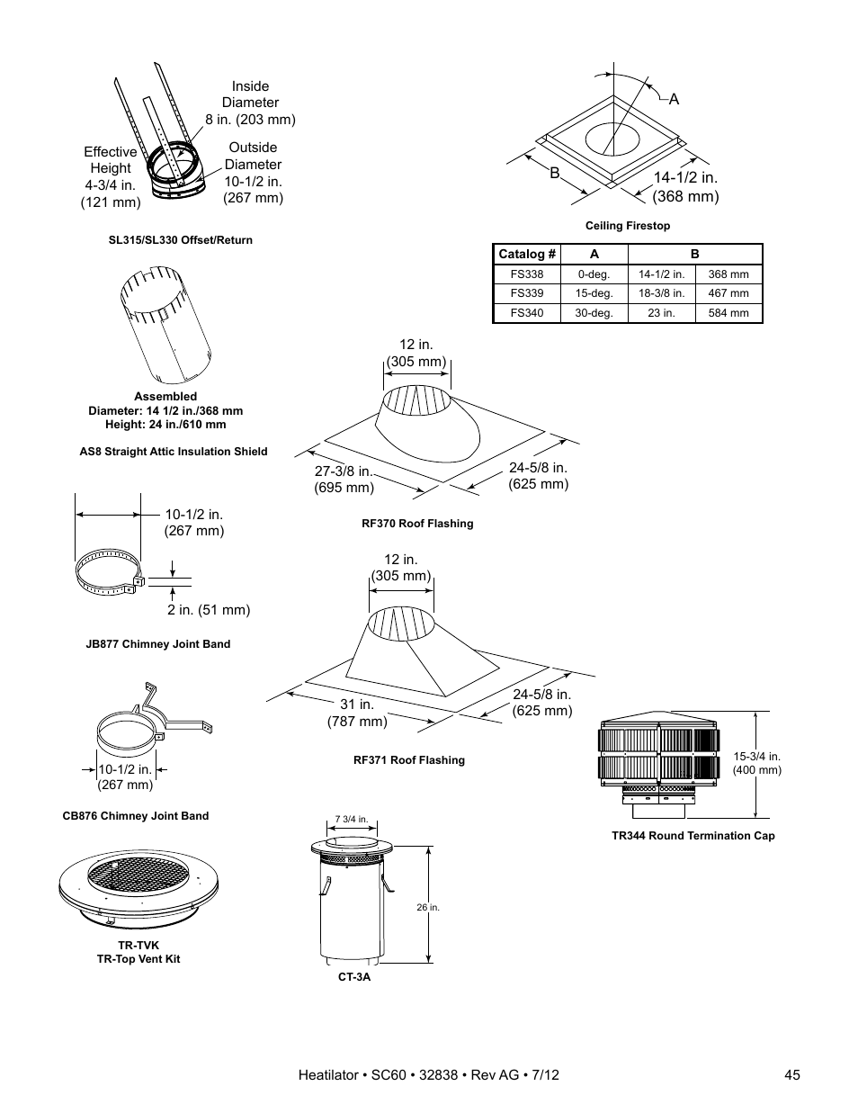 Heatiator Heatilator Wood Burning Fireplace SC60 User Manual | Page 45 / 48