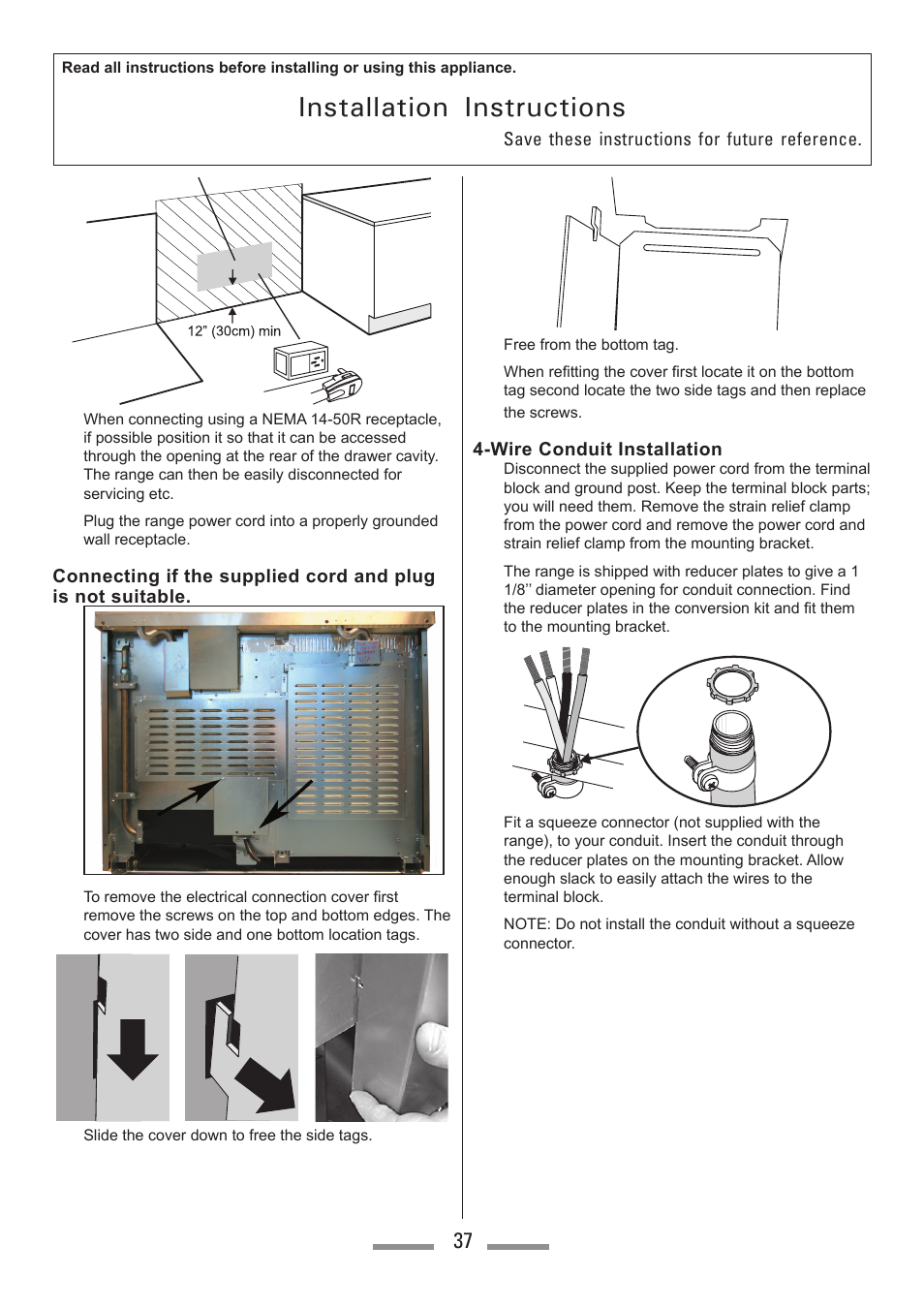 Installation instructions | Heartland Toledo XT User Manual | Page 37 / 48