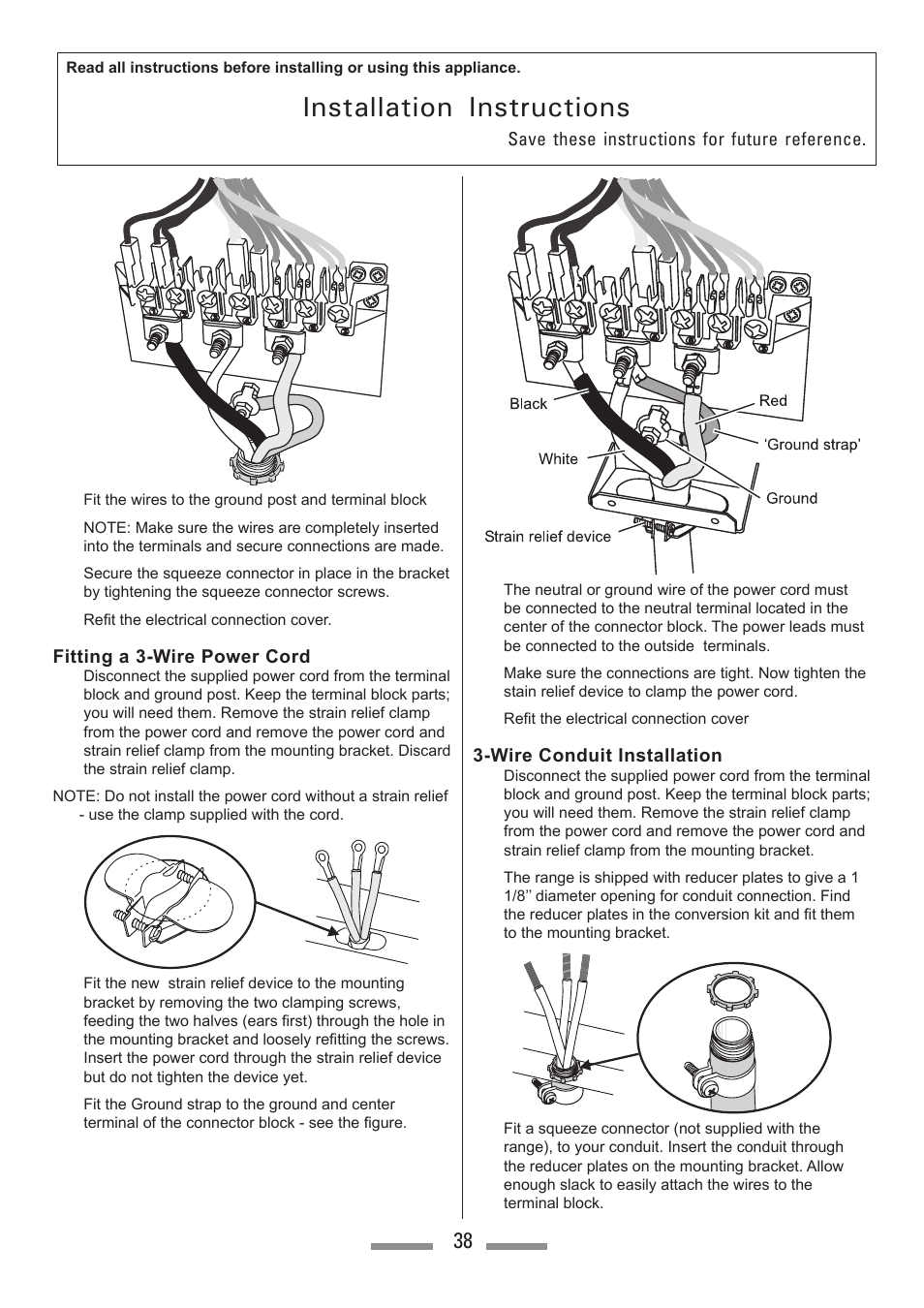 Installation instructions | Heartland Toledo XT User Manual | Page 38 / 48