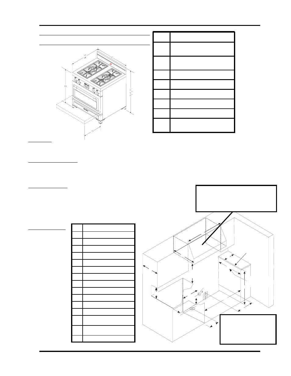 Clearance diagrams - 30” legacy, Dim 30" legacy | Heartland 3530 User Manual | Page 10 / 65