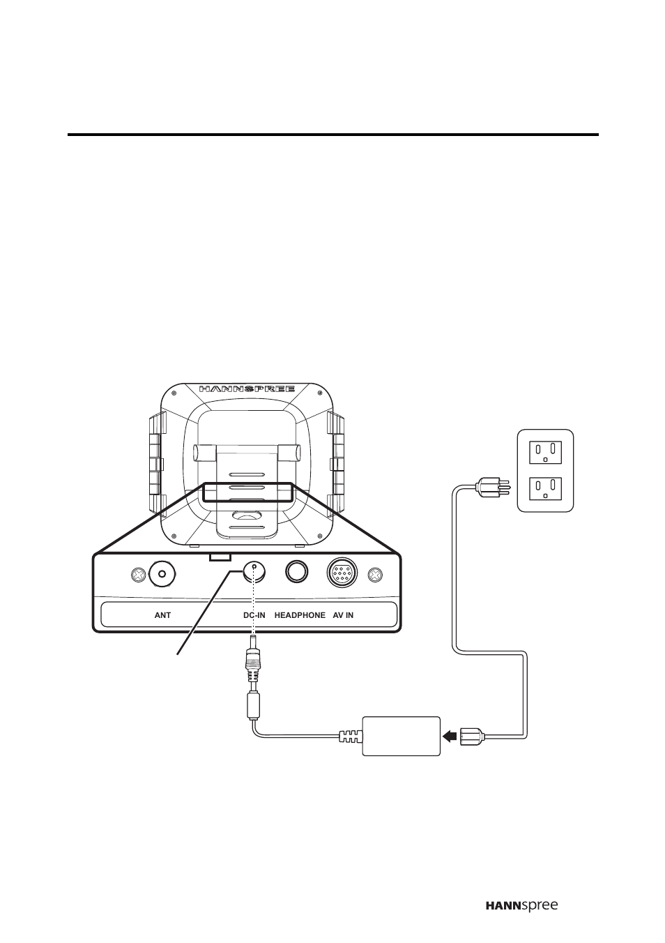 Connecting the power adapter | HANNspree F651-12A1 User Manual | Page 28 / 62