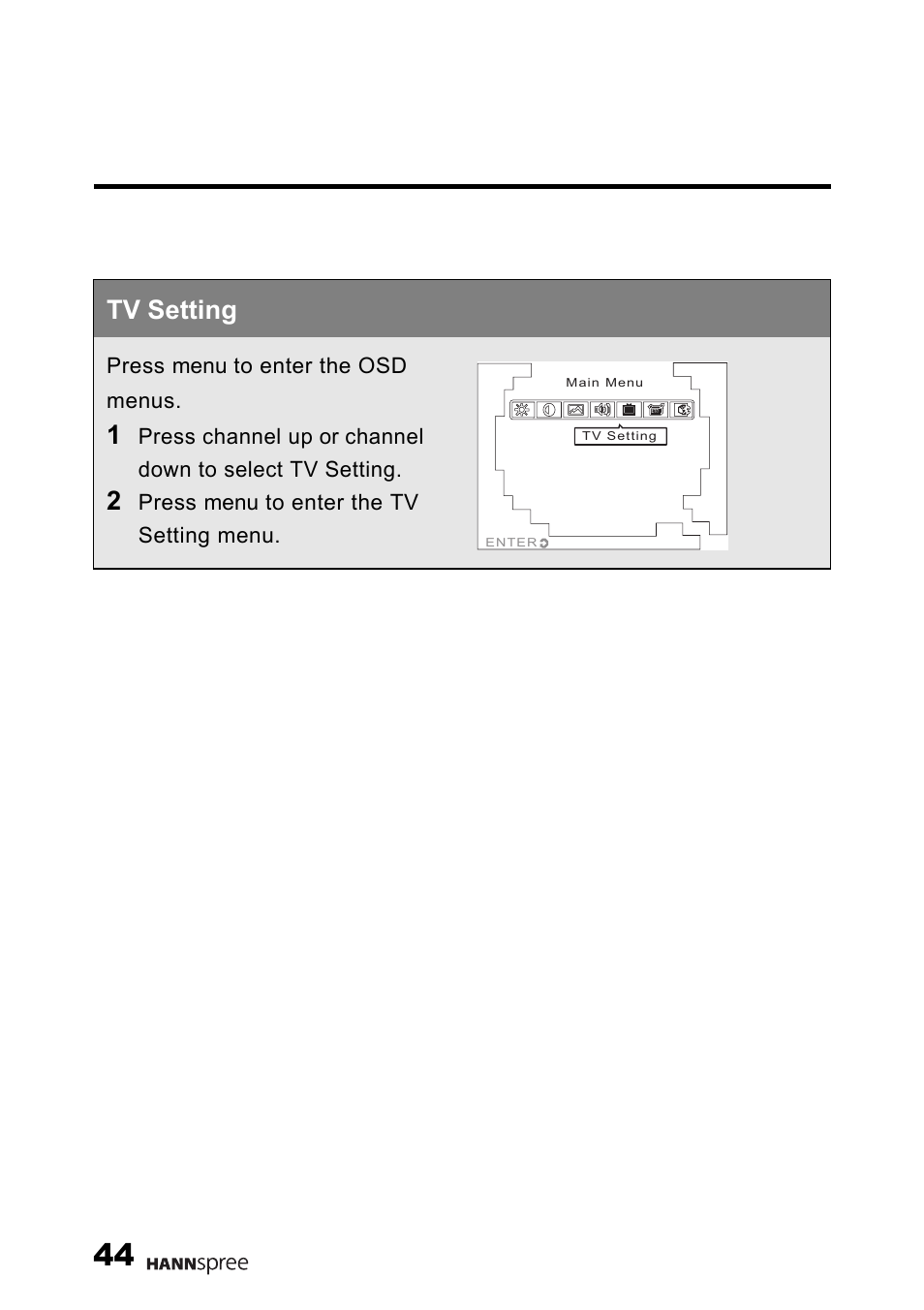 Tv setting | HANNspree HANNSrobby User Manual | Page 45 / 63