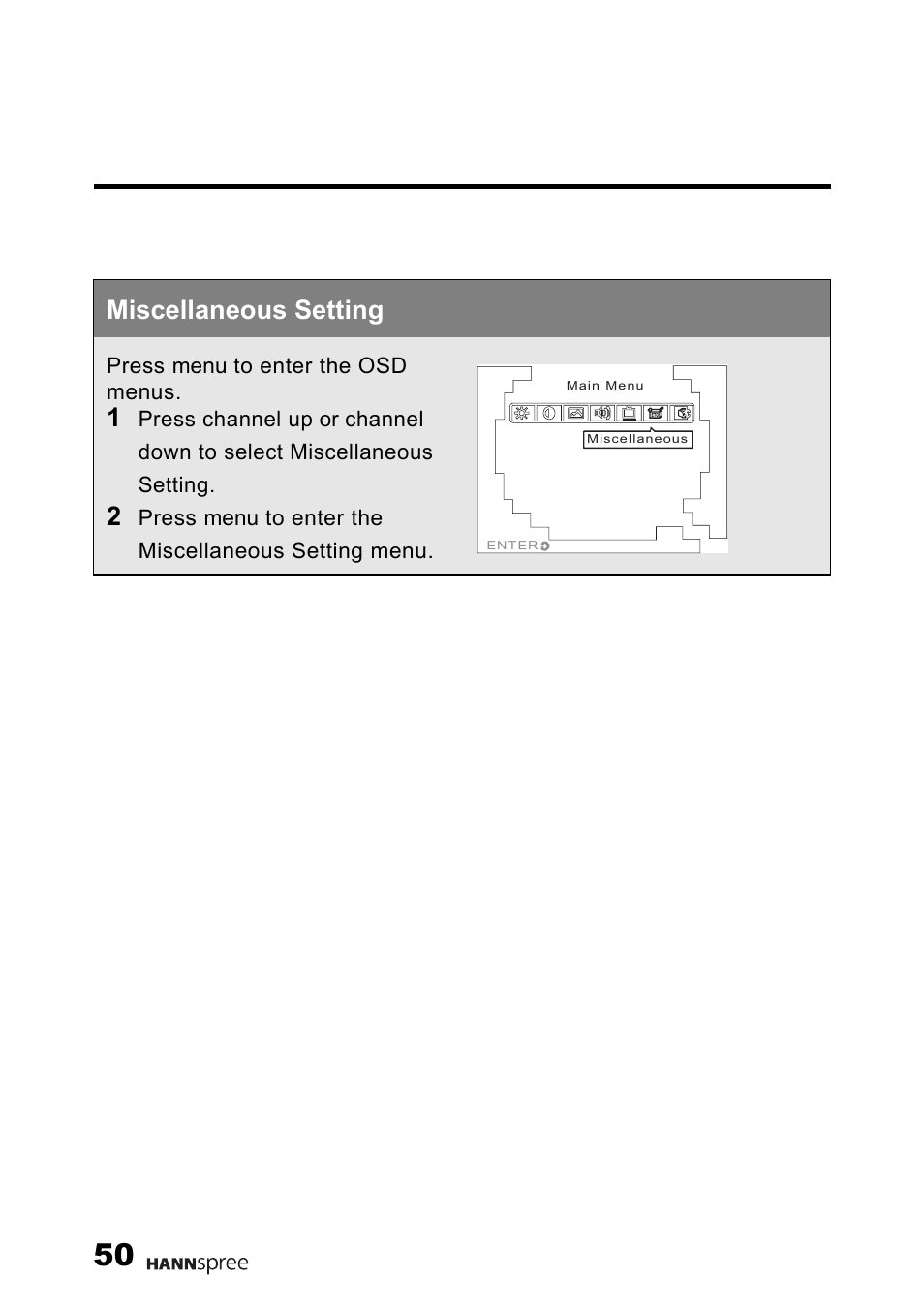 Miscellaneous setting | HANNspree HANNSrobby User Manual | Page 51 / 63