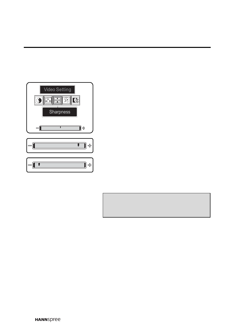 Sharpness | HANNspree LIQUID CRYSTAL DISPLAY WT04-12A1 User Manual | Page 35 / 60