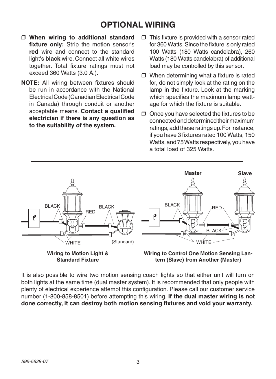 Optional wiring | Heath Zenith SL-4190 User Manual | Page 3 / 20