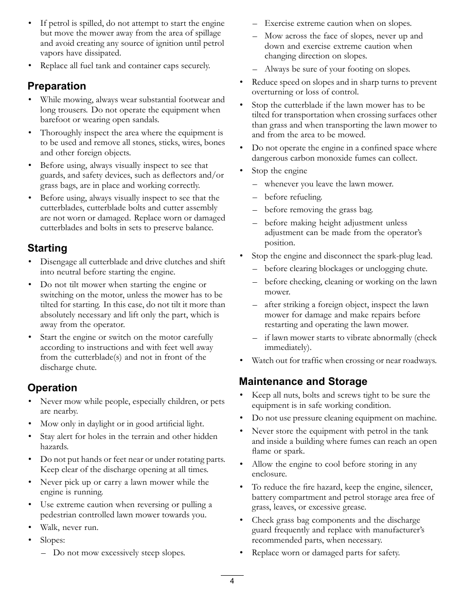 Hayter Mowers R53S and R53A Recycling Mower 111-2842 Rev B User Manual | Page 4 / 28