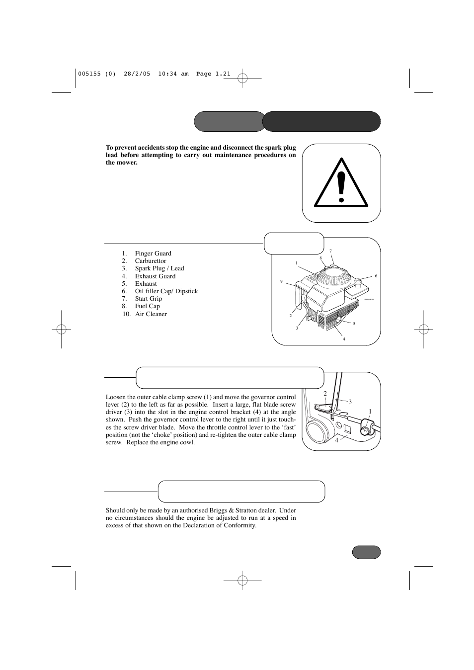 Mower maintenance | Hayter Mowers 005C User Manual | Page 21 / 36