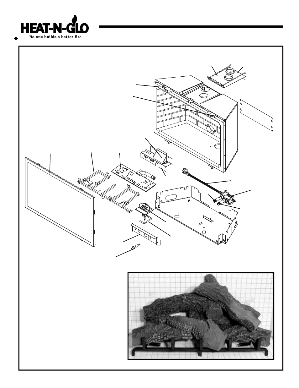 Service parts list, Service parts, Fb-grand, cfx-grand-b | Heat & Glo Fireplace HEAT-N-GLO FB-IN User Manual | Page 4 / 23