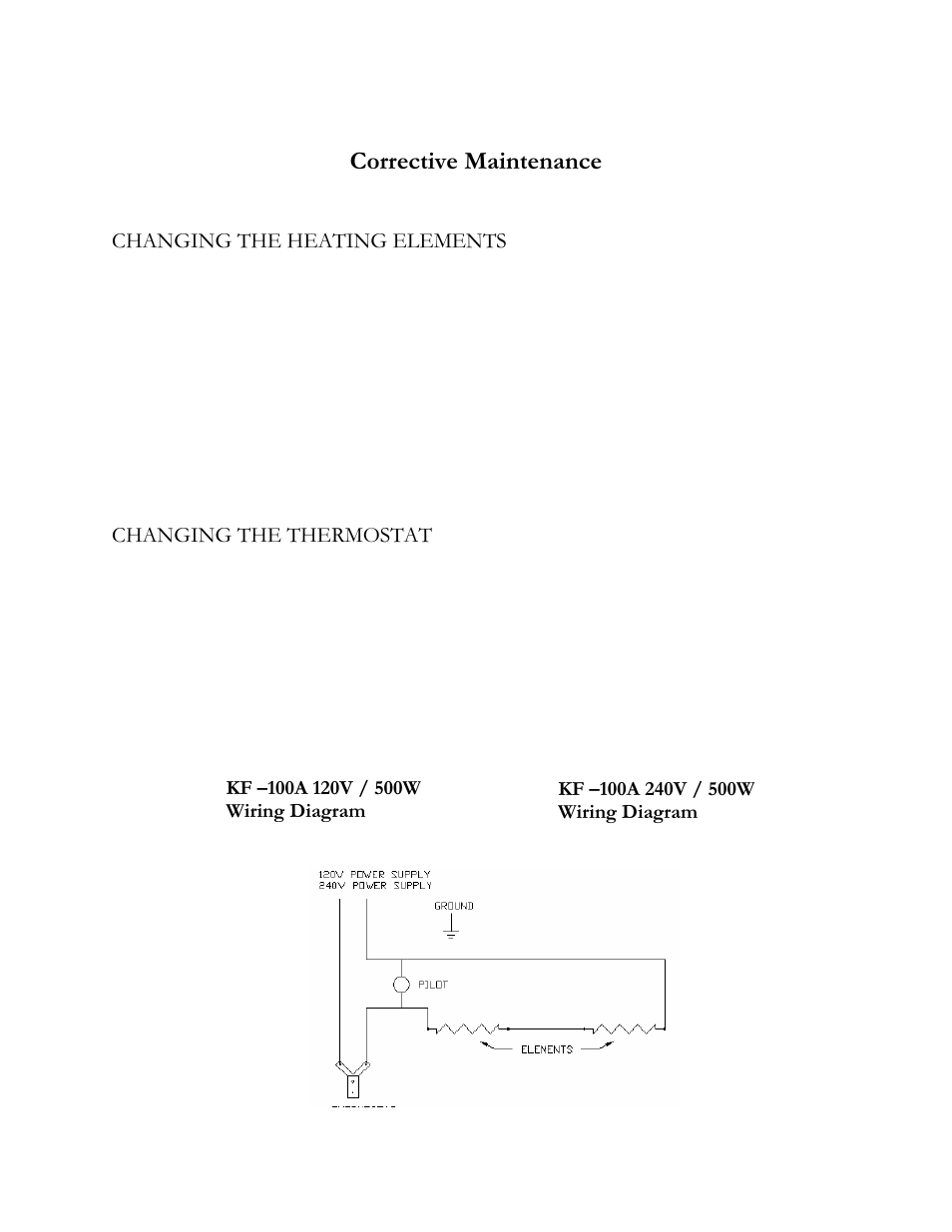 Corrective maintenance, Changing the heating elements, Changing the thermostat | Henkel KEEN KF-100A User Manual | Page 6 / 8