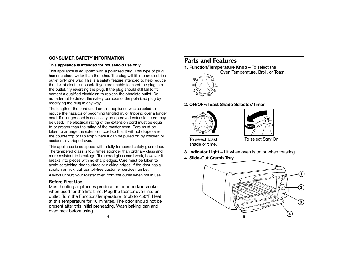 Parts and features | Hamilton Beach 840099300 User Manual | Page 3 / 8