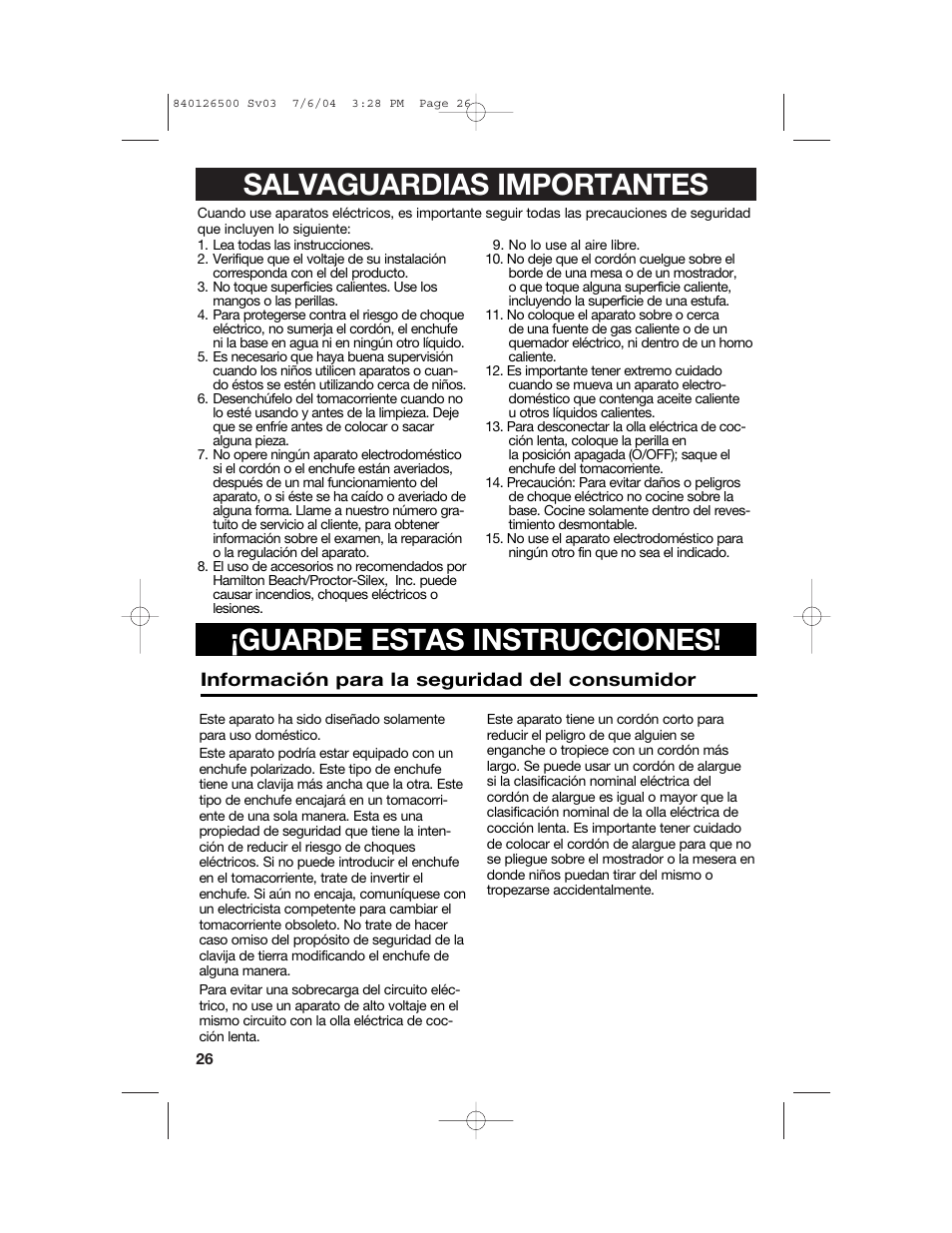 Hamilton Beach 33260 User Manual | Page 26 / 36