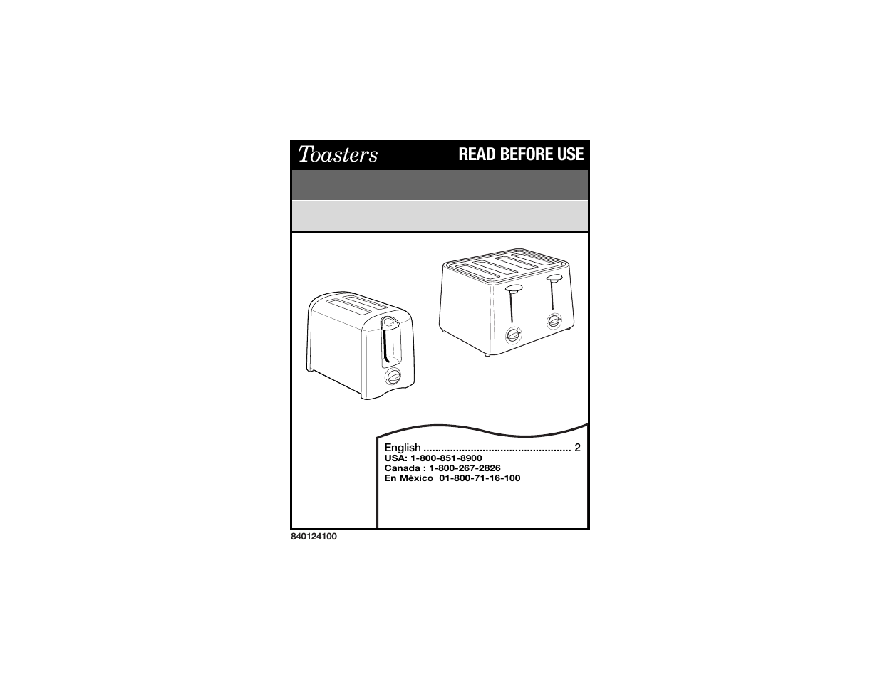 Hamilton Beach 840124100 User Manual | 5 pages