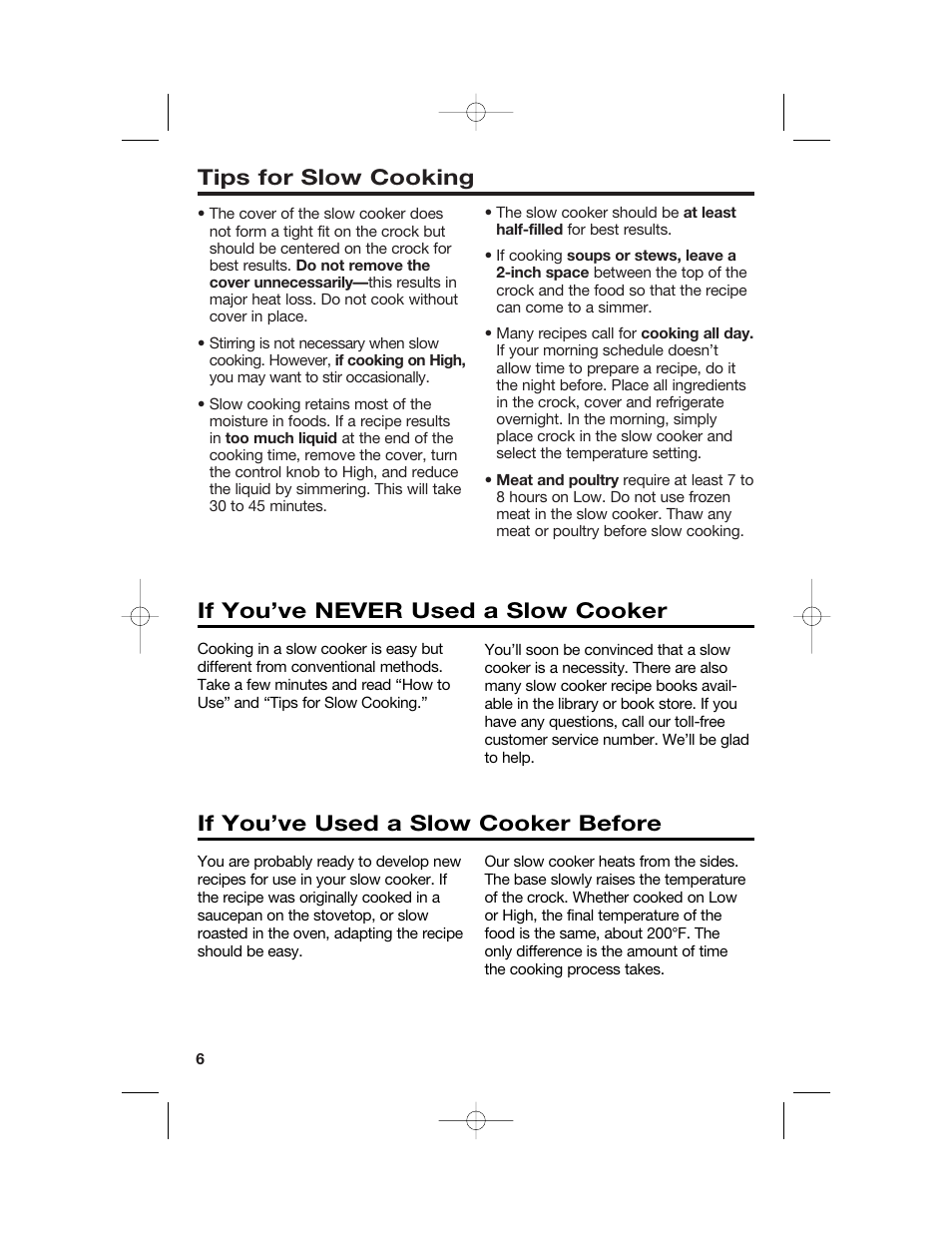 Tips for slow cooking, If you’ve used a slow cooker before, If you’ve never used a slow cooker | Hamilton Beach 33158 User Manual | Page 6 / 36