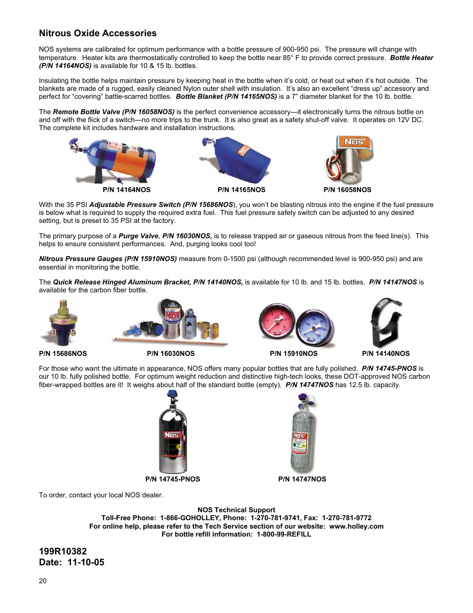 Nitrous oxide accessories | Holley 02121NOS User Manual | Page 20 / 20