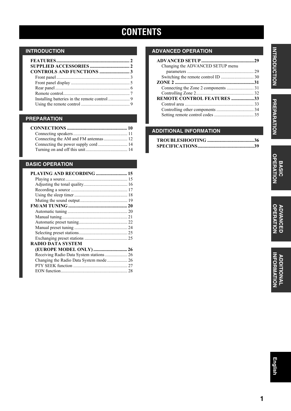 Yamaha RX-497 User Manual | Page 3 / 243