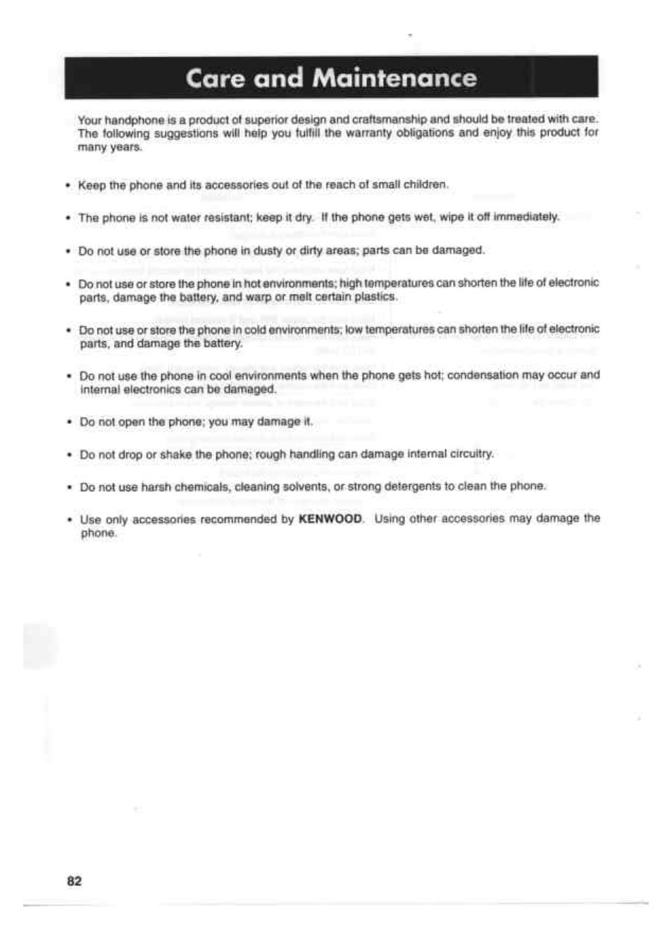 Care and maintenance | Kenwood EM 618 User Manual | Page 22 / 27