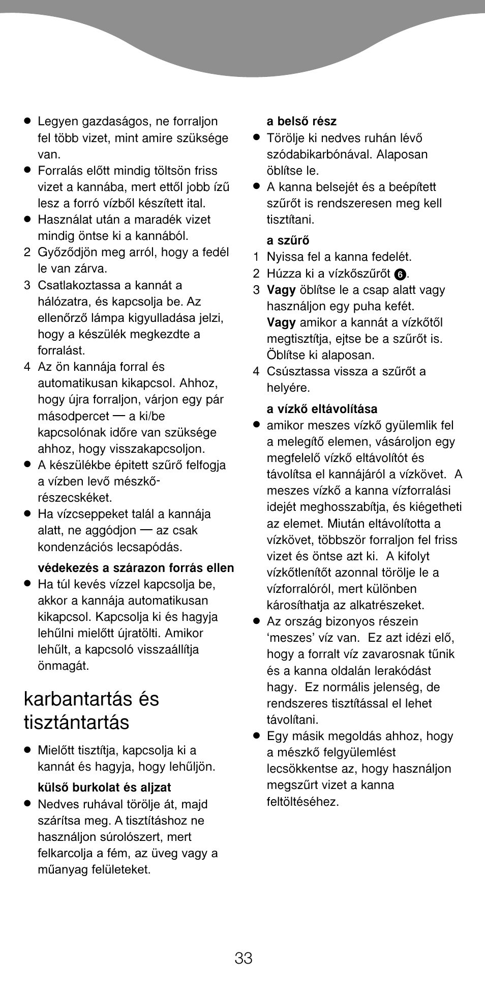 Karbantartás és tisztántartás | Kenwood SK887 User Manual | Page 36 / 48