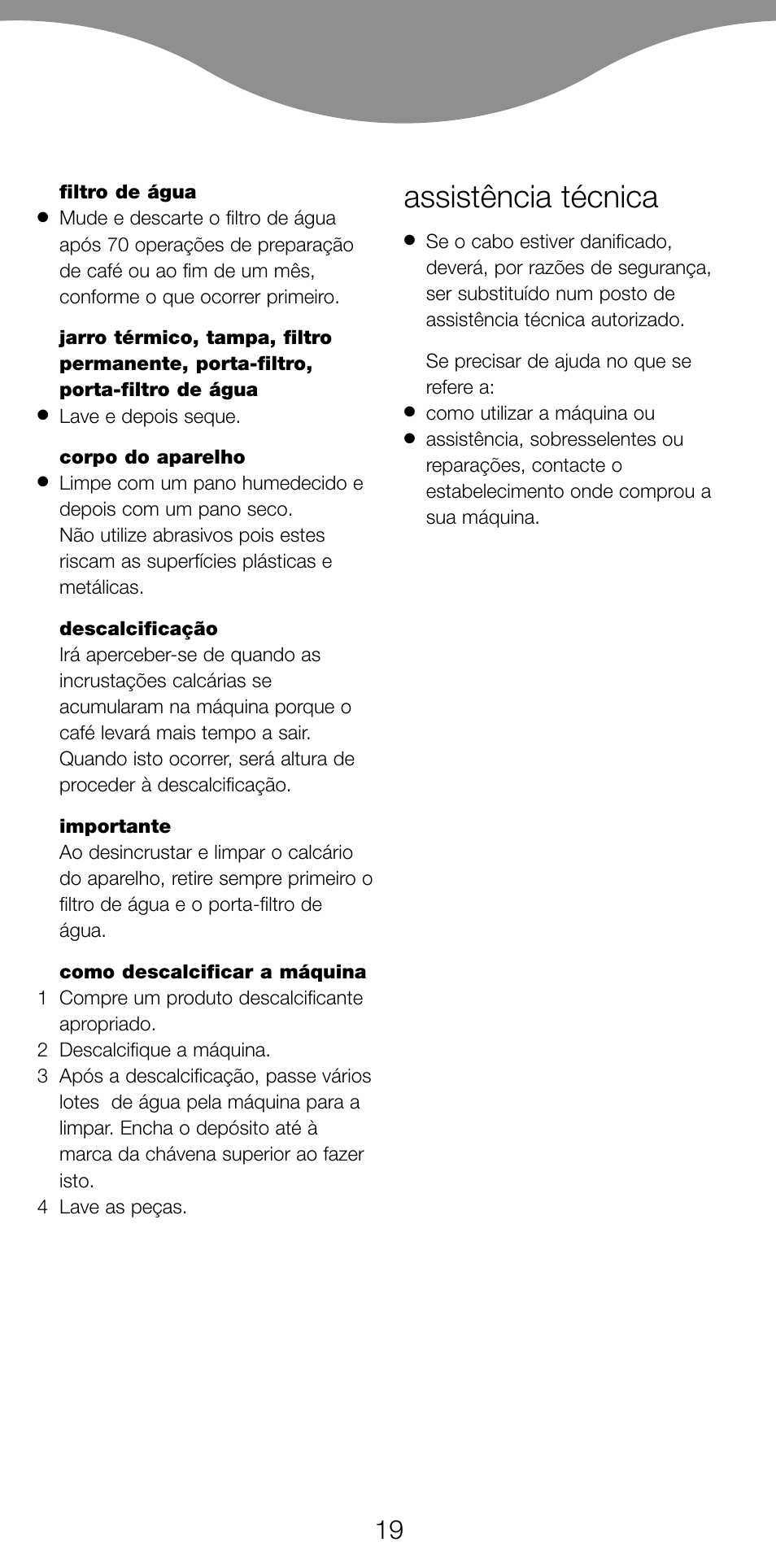 Assistência técnica | Kenwood CM370 User Manual | Page 22 / 59