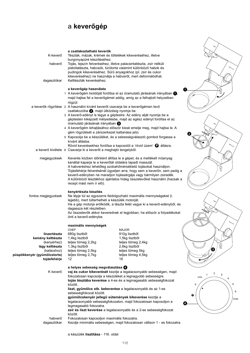 A keverògép | Kenwood KM001 series User Manual | Page 113 / 153