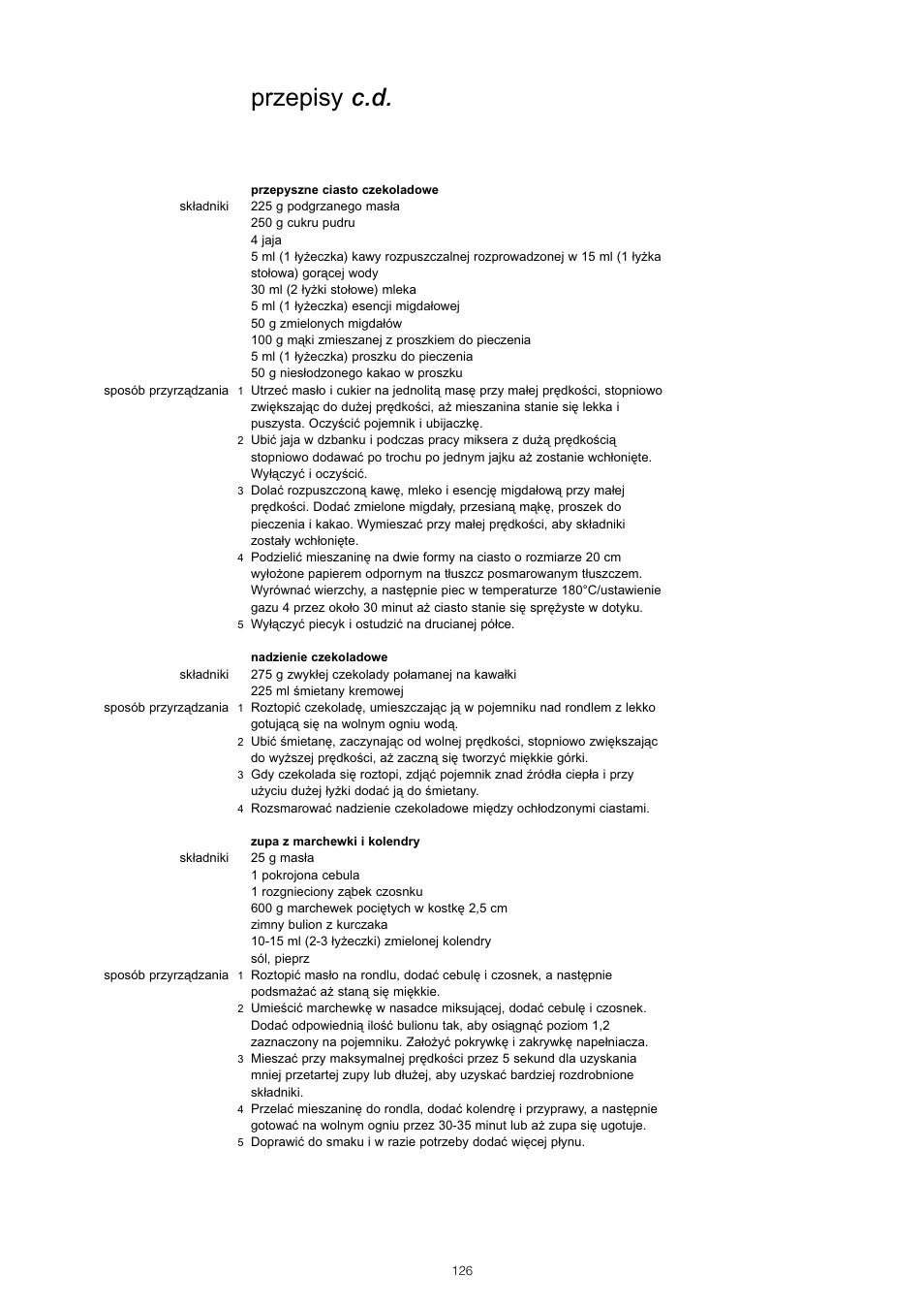 Przepisy c.d | Kenwood KM001 series User Manual | Page 127 / 153