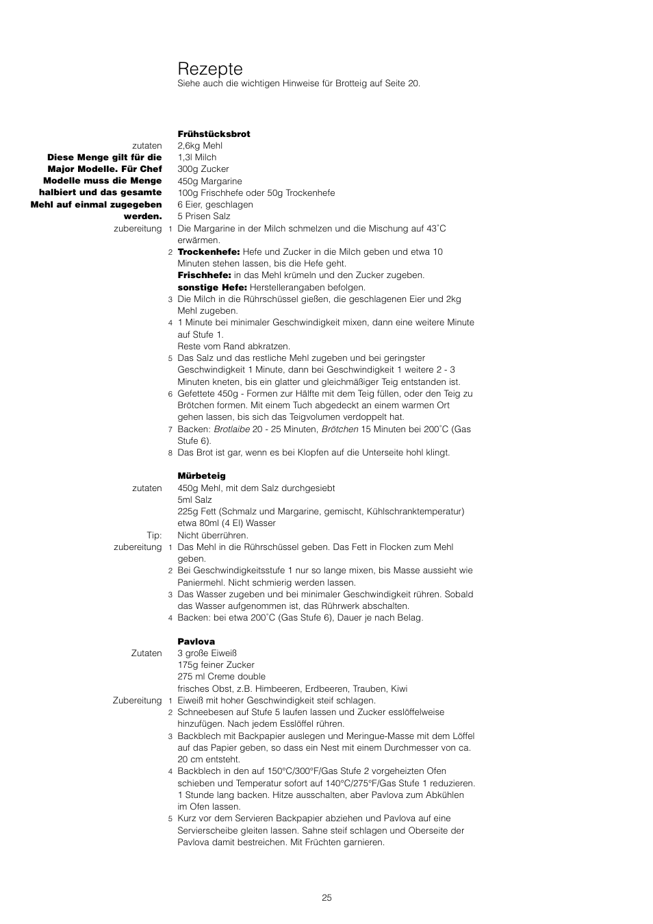 Rezepte | Kenwood KM001 series User Manual | Page 26 / 153
