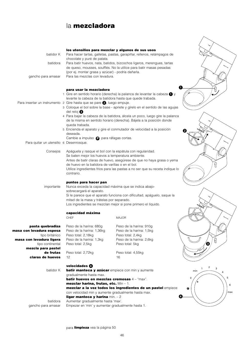 La mezcladora | Kenwood KM001 series User Manual | Page 47 / 153