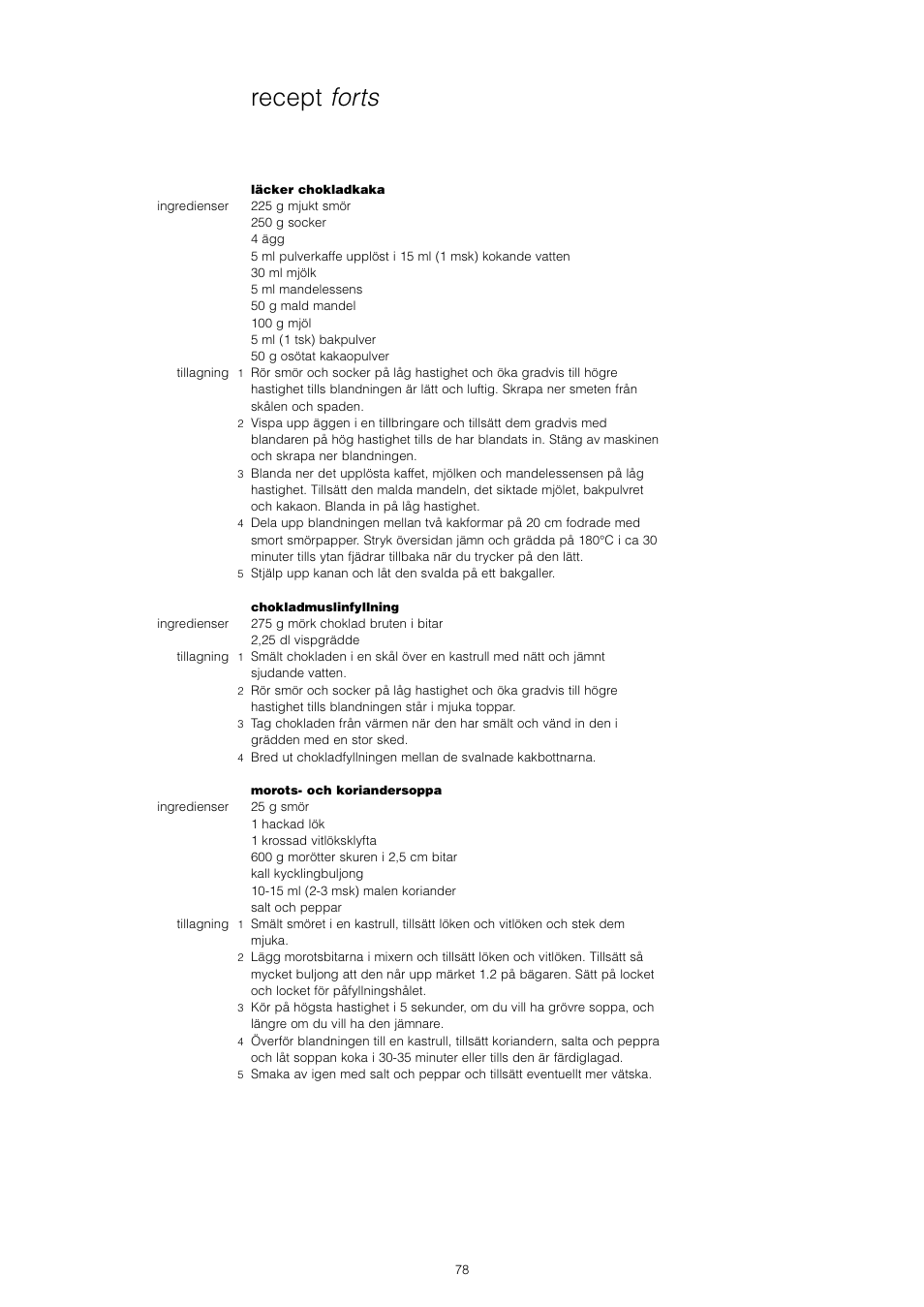 Recept forts | Kenwood KM001 series User Manual | Page 79 / 153