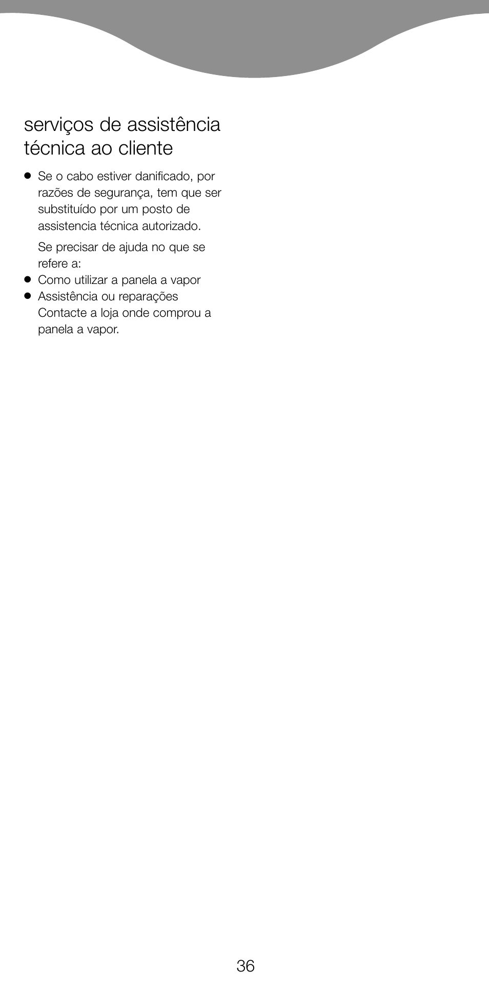 Serviços de assistência técnica ao cliente | Kenwood FS560 User Manual | Page 39 / 115